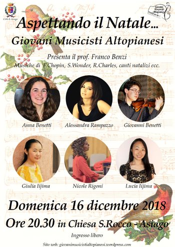 Concerto "Aspettando il natale" ad Asiago Concerto "Aspettando il natale" ad Asiago