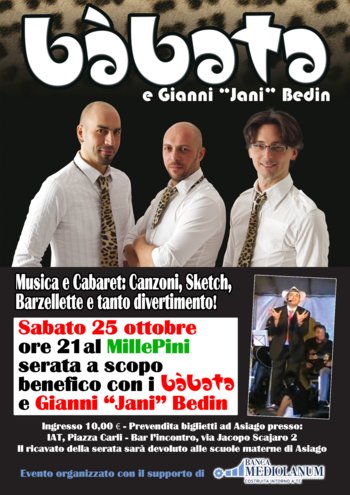 Concerto Bàbata e Jani Bedin Asiago ottobre 2014