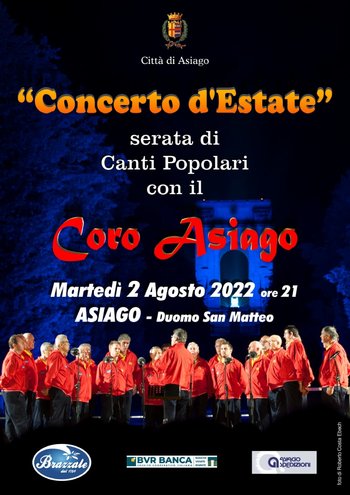 Concerto d'Estate Canti popolari Coro Asiago ad Asiago
