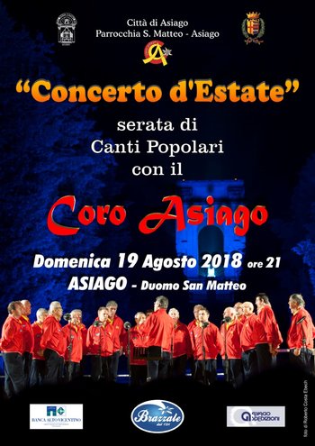 Concerto d'estate del Coro Asiago agosto 2018