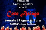 Summer concert with the choir Asiago-Asiago, 19 August 2018