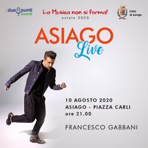 Concerto di Francesco Gabbani ad Asiago
