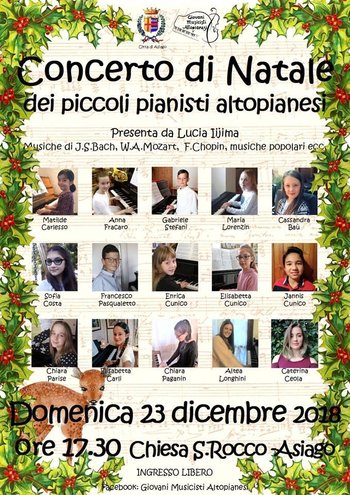 Concerto di Natale Piccoli Pianisti Altopianesi ad Asiago Concerto di Natale Piccoli Pianisti Altopianesi ad Asiago