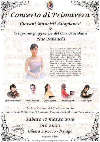 concerto di primavera dei giovani musicisti altopianesi