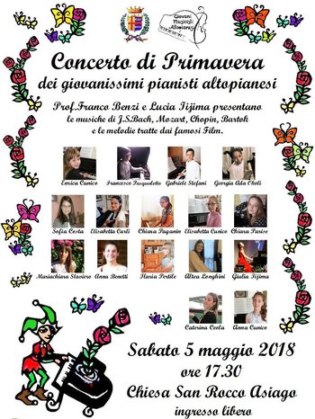 Concerto di Primavera Giovanissimi Pianisti Altopianesi