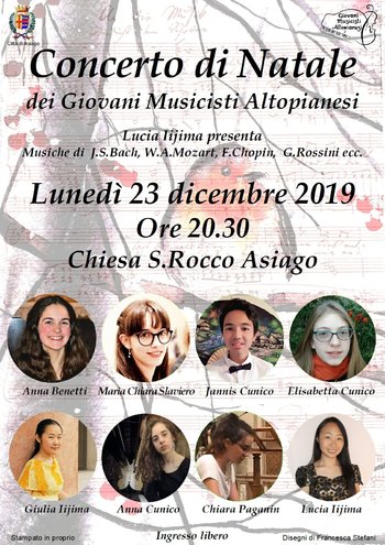 Concerto Natale Giovani Musicisti Altopianesi 2019