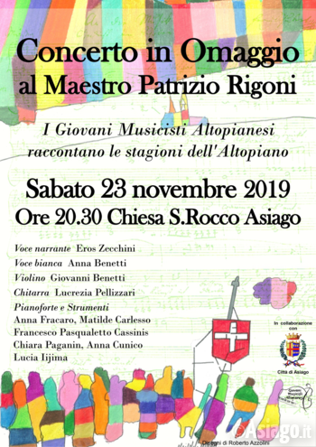 Concerto per Patrizio Rigoni ad Asiago