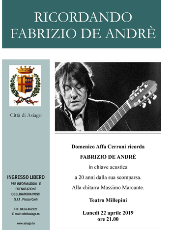 Concerto tributo a Fabrizio de Andrè ad Asiago
