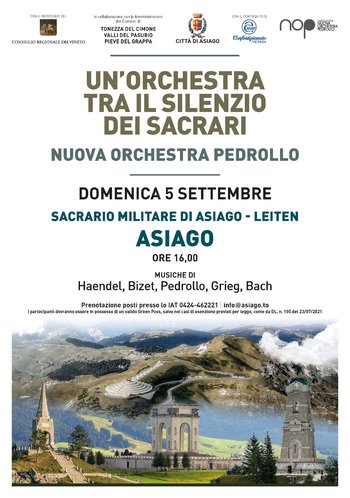 Concerto un'orchestra tra il silenzio dei Sacrari ad Asiago 5 settembre 2021