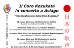 Kozukata Chor in Konzert in Asiago, 29-31 März 2016