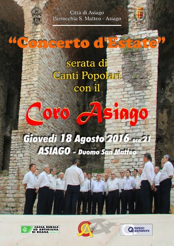 Manifesto Coro Asiago 18 agosto 2016 Manifesto Coro Asiago 18 agosto 2016