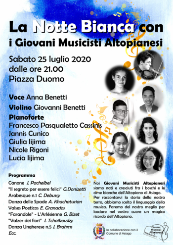 Notte bianca Giovani Musicisti Altopianesi