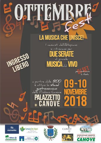 Ottembre Fest a Canove con musica dal vivo Ottembre Fest a Canove con musica dal vivo