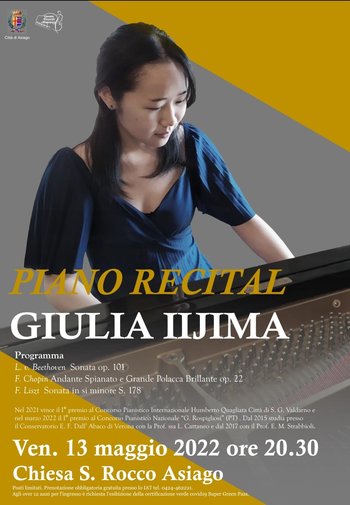 Piano Recital Asiago 13 maggio 2022