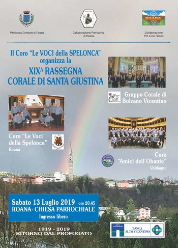 Rassegna corale Santa Giustina 2019 a Roana