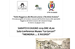 “MEMORIA … E RICORDI” - Incontro sulla storia dell'Altopiano ad Asiago - 8 giugno 2019