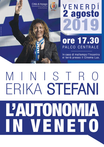 Erika Stefani ad Asiago