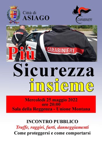 Incontro con Comando Carabinieri Asiago