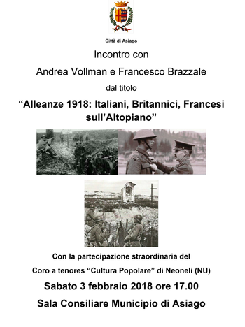 Incontro con Vollman e Brazzale ad Asiago