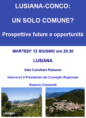 Incontro su fusione Lusiana e Conco Incontro su fusione Lusiana e Conco
