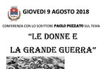 Tagung "Frauen und dem ersten Weltkrieg" von Prof. p. Pozzato in Conco-9 August 2018