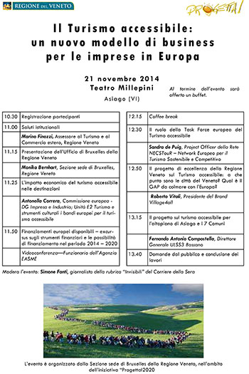 Incontro Il Turismo accessibile ad Asiago 21 novembre 2014 Incontro Il Turismo accessibile ad Asiago 21 novembre 2014