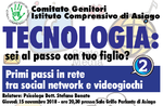 Incontro "Primi passi in rete tra social network e videogiochi" ad Asiago - 15 novembre 2018