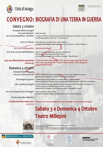 Convegno "Biogragia di una terra in guerra" Asiago 2015