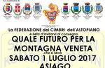 "What future for the mountains of the Veneto"-Conference organized by the Federation of the Cimbri of Highland-July 1, 2017