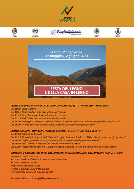 Locandina Festa del legno e della casa in legno Locandina Festa del legno e della casa in legno