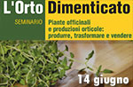 Incontro seminario l'ORTO DIMENTICATO Der vergessene Garten il 14 Giugno Lusiana