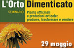 Meet the seminar FORGOTTEN GARDEN Der Garten vergessene May 29 Asiago