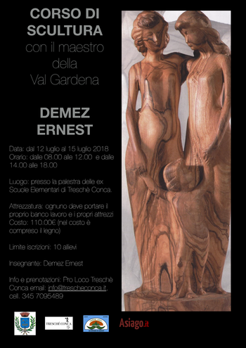 Corso di scultura con Demez a Tresche Conca Corso di scultura con Demez a Tresche Conca