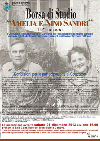 Borsa di Studio Amelia e Nino Sandri