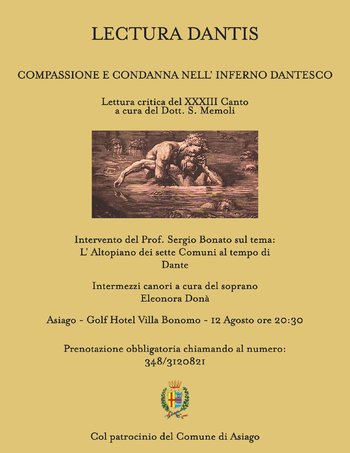 Lettura Dante con Salvatore Memoli Asiago 12 agosto 2022