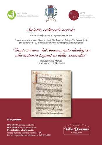 Salotto culturale su Dante Alighieri Foza
