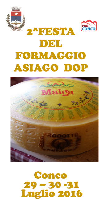 2a festa del formaggio asiago dop conco