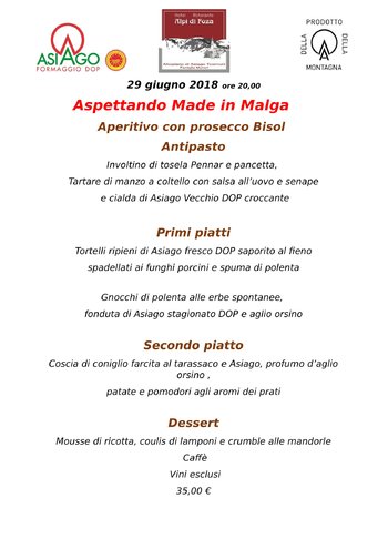 Aspettando made in malga all'Alpi di Foza Aspettando made in malga all'Alpi di Foza