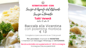 Baccal belvedere asporto e domicilio Baccal belvedere asporto e domicilio