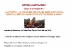 Autumn on the table at the refuge Campolongo, 25 November 2017 Rotzo-