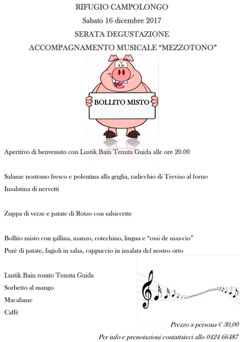 Cena bollito al Rifugio Campolongo - 16 dicembre 2017