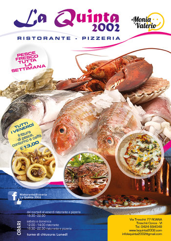 Cena con frittura di pesce al ristorante La Quinta 2002