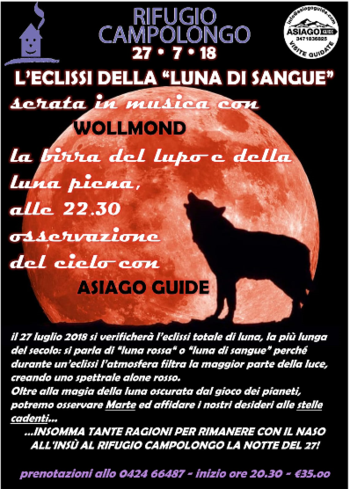 Cena luna rossa al Rifugio Campolongo Cena luna rossa al Rifugio Campolongo