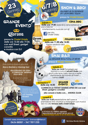 eventi inverno verena 2016 eventi inverno verena 2016