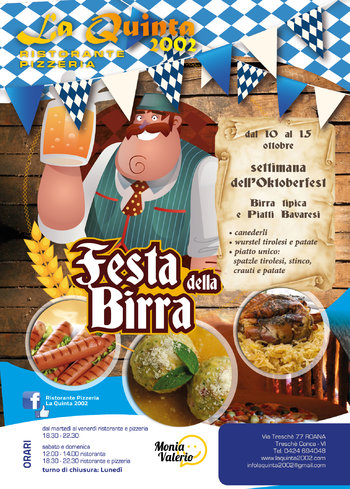 Festa della Birra Oktoberfest alla Quinta 2002 - Altopiano di Asiago Festa della Birra Oktoberfest alla Quinta 2002 - Altopiano di Asiago