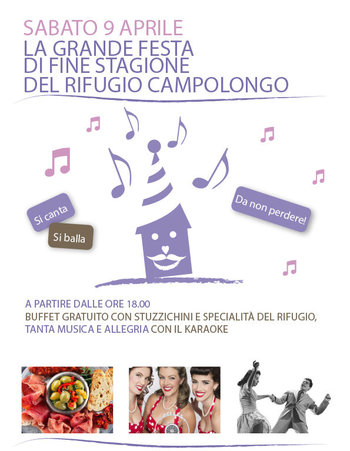 Festa di fine stagione al rifugio campolongo 9 aprile 2016