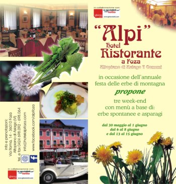 Hotel Alpi Menu Erbe Spontanee e Asparagi