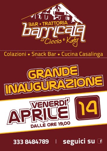 Inaugurazione Bar Trattoria Barricata