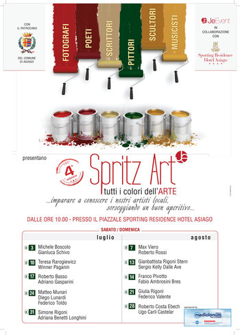 SPRITZ ART-all colors of art, Asiago, 3 July-August 28, 2016