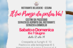 Takeaway lunch or at home of Cesuna's Belvedere Restaurant for weekends 6 and 7 June 2020